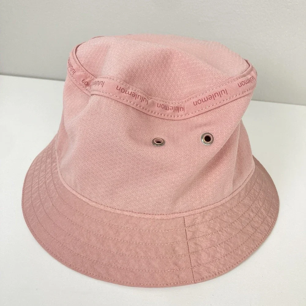 Lululemon On My Level Bucket Hat in Spiced Chai Pink Water Repellent Mesh OS S/M